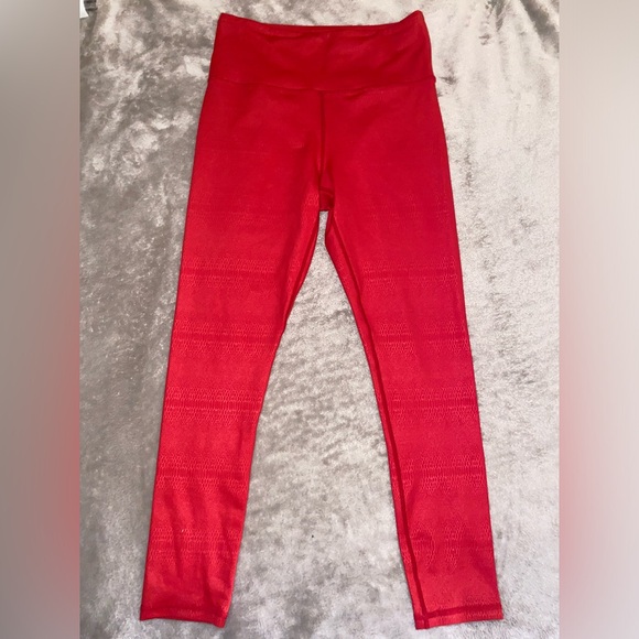 2/$60 Zyia Snakeskin Red Leggings Tights - Picture 1 of 7